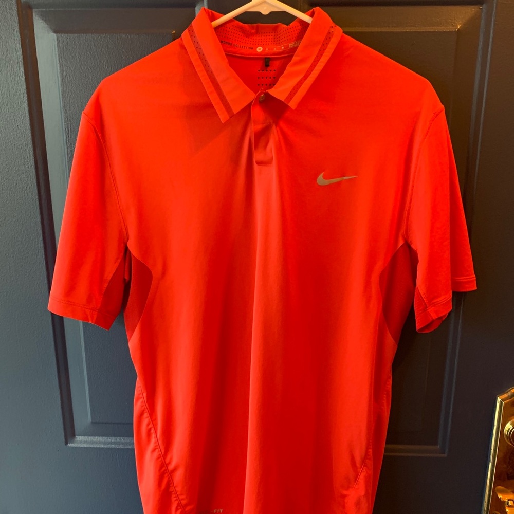 Tiger Woods Red Golf Polo